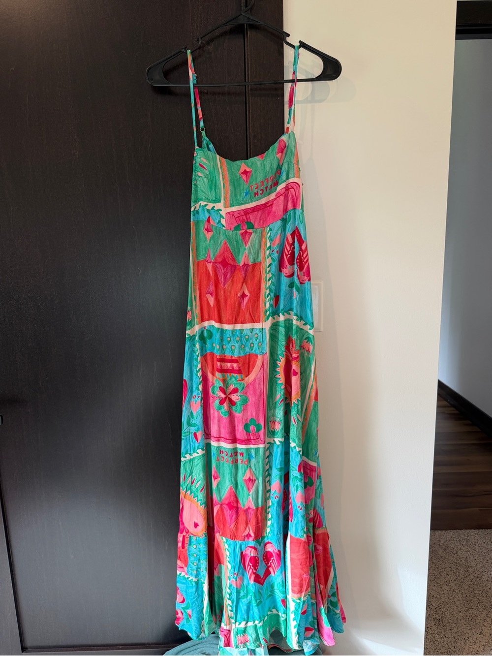 Turquoise & Pink Floral Patchwork Maxi Dress